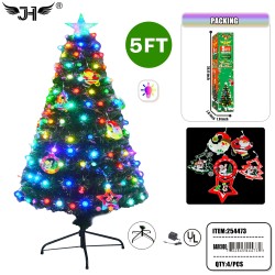 LED CHRISTMAS TREE - 5FT GREEN LEAVES 160 TIPS 4PC/CS