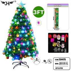 LED CHRISTMAS TREE - 3FT GREEN LEAVES 85 TIPS 6PC/CS