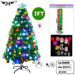 LED CHRISTMAS TREE - 7FT GREEN LEAVES 240 TIPS 4PC/CS