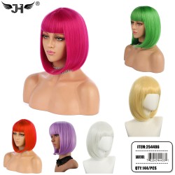 HALLOWEEN - HAIR WIGS SHORT BOB HAIR 6 COLOR 12DZ/CS