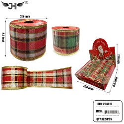 RIBBON - CHRISTMAS MIX 4 COLOR (16PC) 12BX/CS