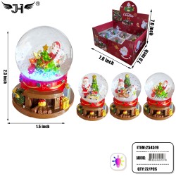 SNOW GLOBE - CHRISTMAS SANTA 2 ASST DESIGN (6PC) 6BX/CS