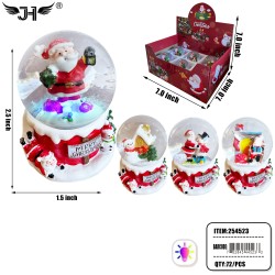 SNOW GLOBE - CHRISTMAS SANTA 2 ASST (6PC/BX) 6BX/CS