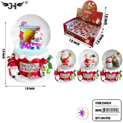 SNOW GLOBE - CHRISTMAS SANTA 4 ASST DESIGN 12DZ/CS