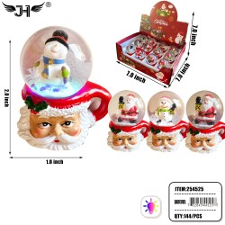 SNOW GLOBE - CHRISTMAS SANTA 2 ASST DESIGN 12DZ/CS