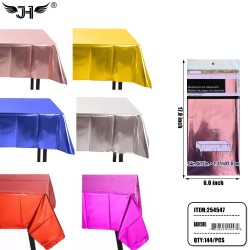 PARTY SUPPLY - TABLE CLOTH 6 METALIC COLOR 54