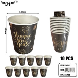 NEW YEAR - PAPER CUP MIX 2 DESGIN 10CT 12DZ/CS