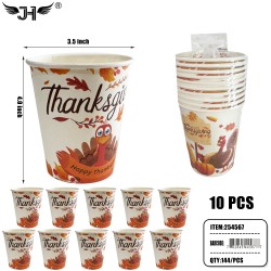 THANKSGIVING - PAPER CUP MIX 2 DESGIN 10CT 12DZ/CS