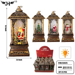 CHRISTMAS LANTERN - SNOW GLOBE SANTA 4 ASST 6DZ/CS