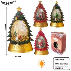CHRISTMAS LANTERN - SNOW GLOBE SANTA  6DZ/CS