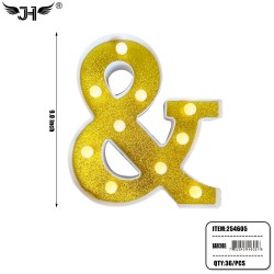 LETTER - LIGHT UP HANGING DECORATE (6PC/BG) 6BG/CS