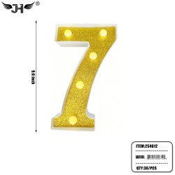 NUMBER -  7 LIGHT UP HANGING DECORATE (6PC/BG) 6BG/CS