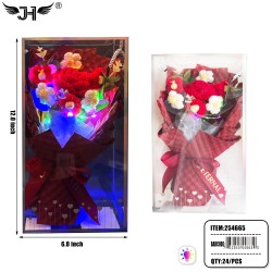 FLOWER GIFT SET - ROSES BOUQUET IN BOX (4PC/PK) 6PK/CS FLOWER GIFT SET - ROSES BOUQUET IN BOX (4PC/PK) 6PK/CS