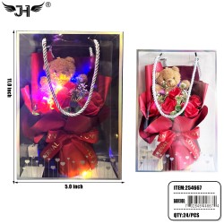 FLOWER GIFT SET - ROSES BOUQUET IN BOX (4PC/PK) 6PK/CS FLOWER GIFT SET - ROSES BOUQUET IN BOX (4PC/PK) 6PK/CS