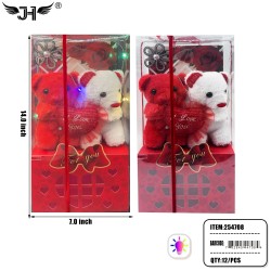 VALENTINE - TEDDY BEAR GIFT SET 12PC/CS