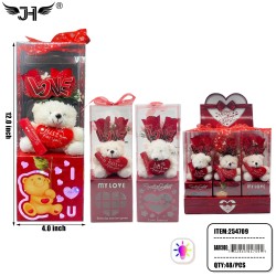 VALENTINE - TEDDY BEAR GIFT BOX 4DZ/CS