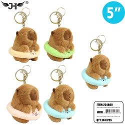 KEYCHAIN - 5" PLUSH CAPYBARA 4 COLOR 12DZ/CS