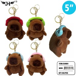 KEYCHAIN - 5" PLUSH CAPYBARA 4 COLOR 12DZ/CS