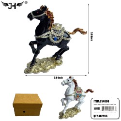 METAL JEWLERY BOX - HORSE 2 COLOR MIX 10PC/4BX/40PC/CS