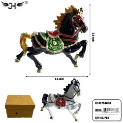 METAL JEWLERY BOX - HORSE 2 COLOR MIX 10PC/4BX/40PC/CS