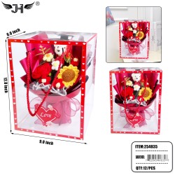 FLOWER GIFT SET - RED FLOWER GRADUATION SET 12PC/CS