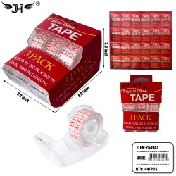 CRYSTAL CLEAR TAPE 3CT (24PK/BX) 6BX/CS