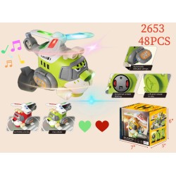 B/O HELICOPER W / LIGHT &  MUSIC 24PC/2BX/48PC/CS