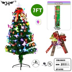 LED CHRISTMAS TREE - 7FT DARK GREEN LEAVES 240 TIPS 4PC/CS