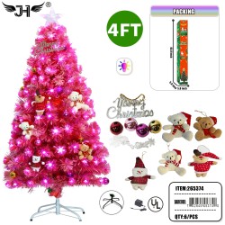 LED CHRISTMAS TREE - 4FT PINK LEAVES 120 TIPS 6PC/CS