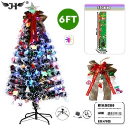 LED CHRISTMAS TREE - 6FT SNOW GREEN LEAVES 200 TIPS 4PC/CS