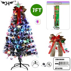 LED CHRISTMAS TREE - 7FT SNOW GREEN LEAVES 240 TIPS 4PC/CS