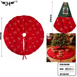 CHRISTMAS TREE SKIRT - RED SNOWFLAKES 30