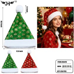 CHRISTMAS HAT - SNOWFLAKES 2 COLOR MIX 10DZ/CS