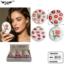 MIRROR - MAKE UP FOLDING MIRROR LIPS 4 DESIGN MIX 12DZ/CS