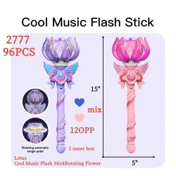 LIGHT UP WAND - LOTUS FLOWER 4DZ/2BX/8DZ/CS