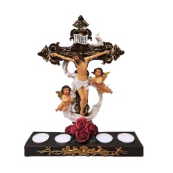CROSS JESUS W/CANDLE 8PC/CS