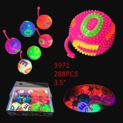 FLASHING ALPHABET PUFFER BALL 12DZ/2BX/24DZ/CS