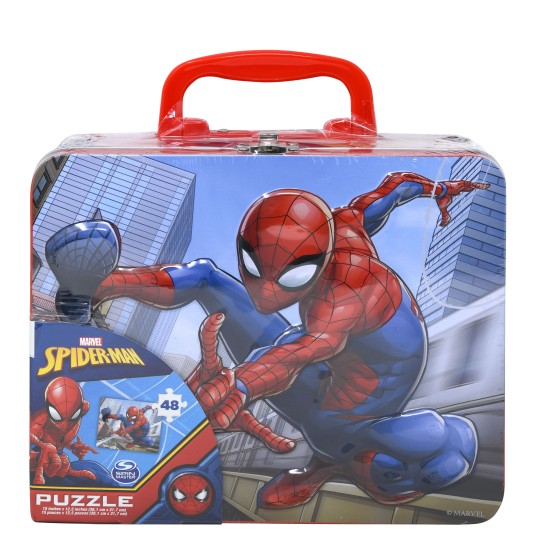 SPIN MASTER - SPIDERMAN  LARGE LUNCH TIN BOX 4PC/CS