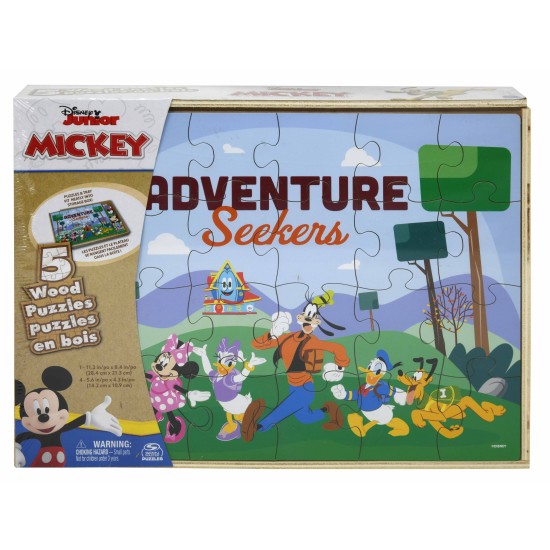 PUZZLE - MICKEY WOOD 5CT 6PK/CS