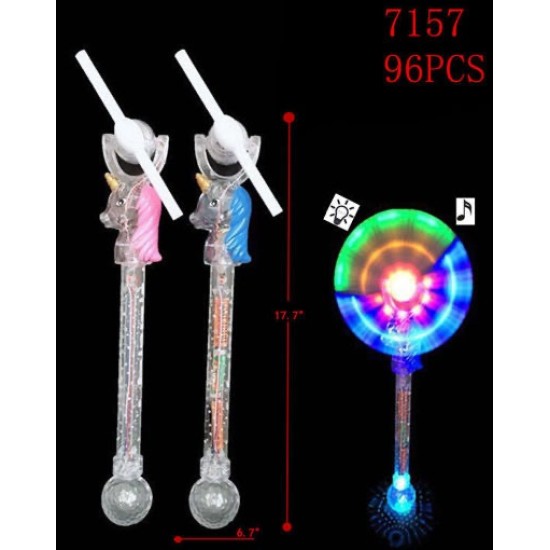 LIGHT UP WAND - UNICORN WINDMILL 8DZ/CS