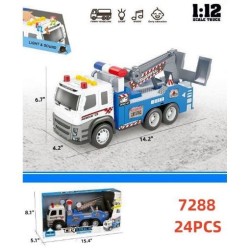 FRICTION - FRICTION BLUE FIRETRUCK W/LIGHT & SOUND 24PC/CS