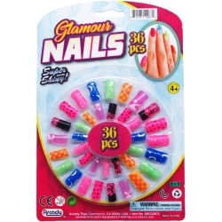 BLISTER CARD - 36PC TOY NAILS PLAY SET 48PC/3BX/144PC/CS