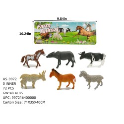 ANIMAL PACKED - FARM ANIMAL SET 72PC/CS