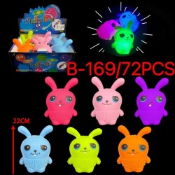 PUFFER TOY RABIT LIGHT UP (6PC)12BX/CS
