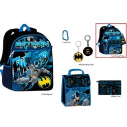 BACKPACK W/ LUNCH BOX - 5PC SET BATMAN 16