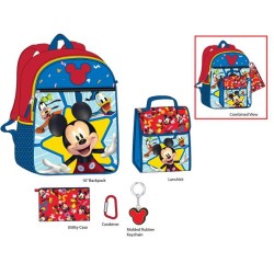 BACKPACK - 5PC SET MICKEY WIITH LUNCH BOX 16