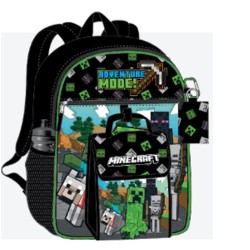 BACKPACK - 5PC SET MINECRAFT WITH LUNCH BOX 16