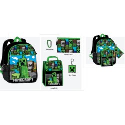 BACKPACK W/ LUNCH BOX - 5PC SET MINECRAFT 16