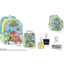 BACKPACK W/ LUNCH BOX - 5PC SET SPONGEBOB 16