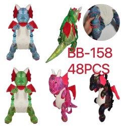 DRAGON PLUSH BACKPACK WITH MUSIC 48PC/CS